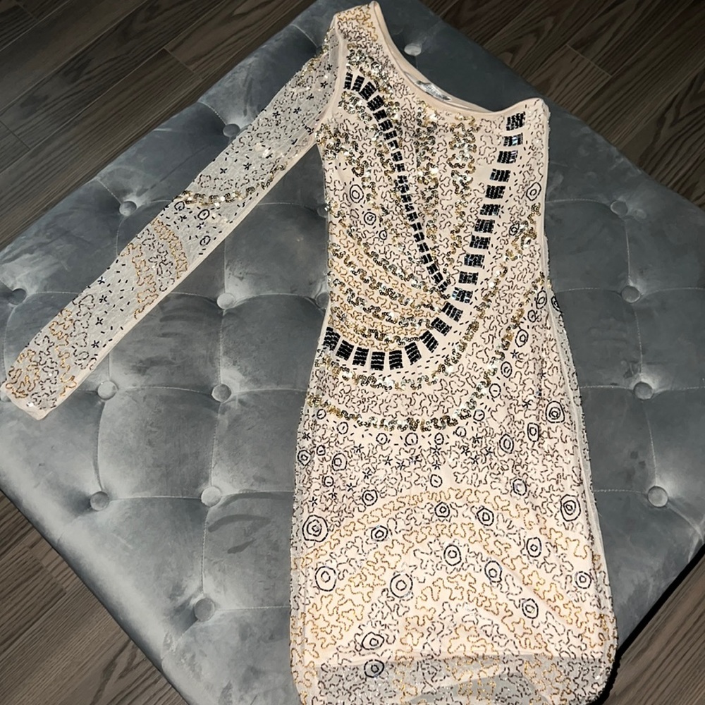 Gold beaded dress
